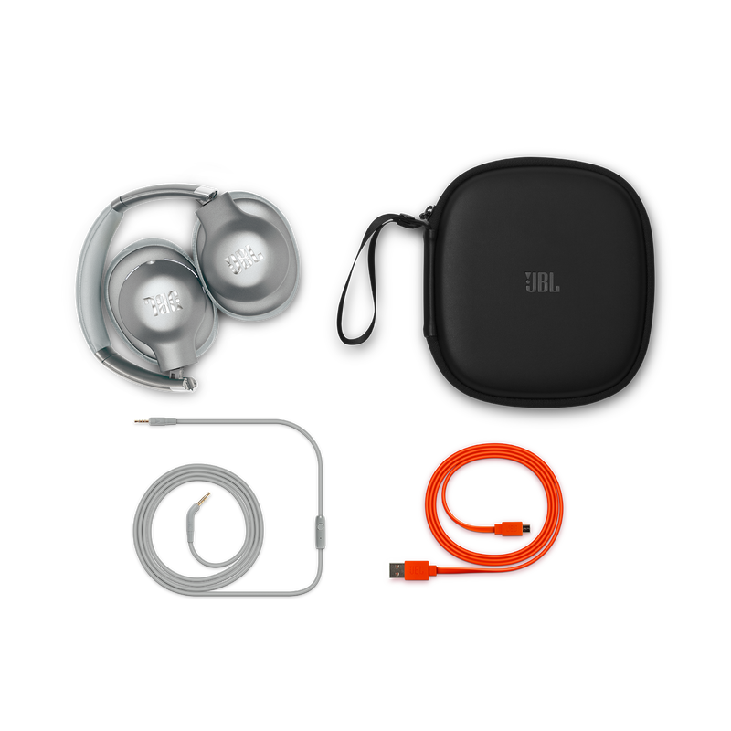 JBL EVEREST™ ELITE 750NC - Silver - Wireless Over-Ear Adaptive Noise Cancelling headphones - Detailshot 2 image number null